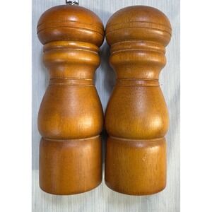 Penzeys Spices Gesundheit 8" Wood Salt Shaker & Pepper Mill/Grinder Set